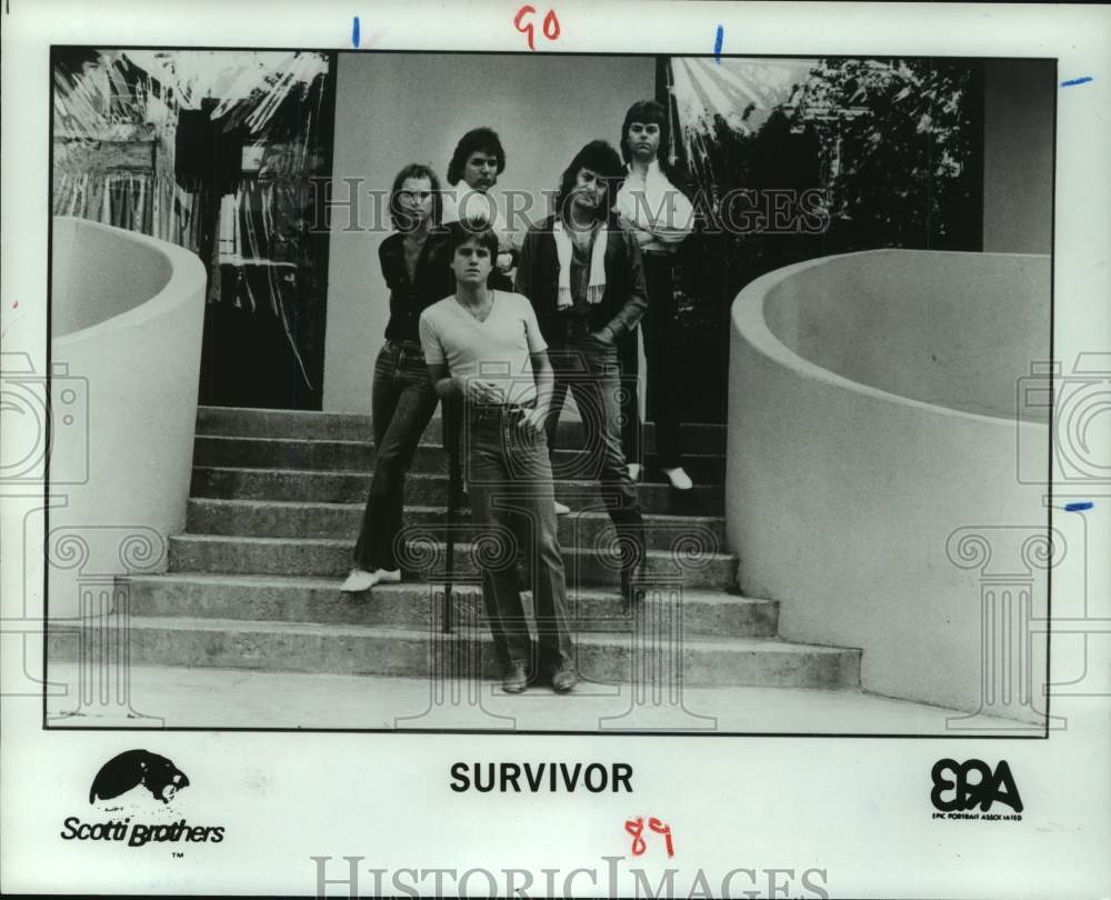 1982 Press Photo Members of the pop musical group &quot;Survivor&quot; - hcp10025- Historic Images