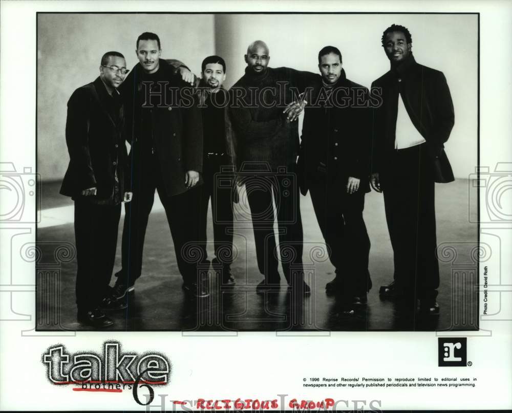 1996 Press Photo Members of the musical group &quot;Take 6&quot; - hcp10036- Historic Images