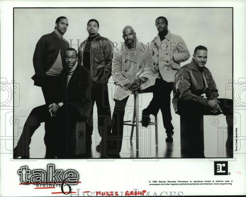 1996 Press Photo Members of the musical group &quot;Take 6 Brothers&quot; - hcp10037- Historic Images