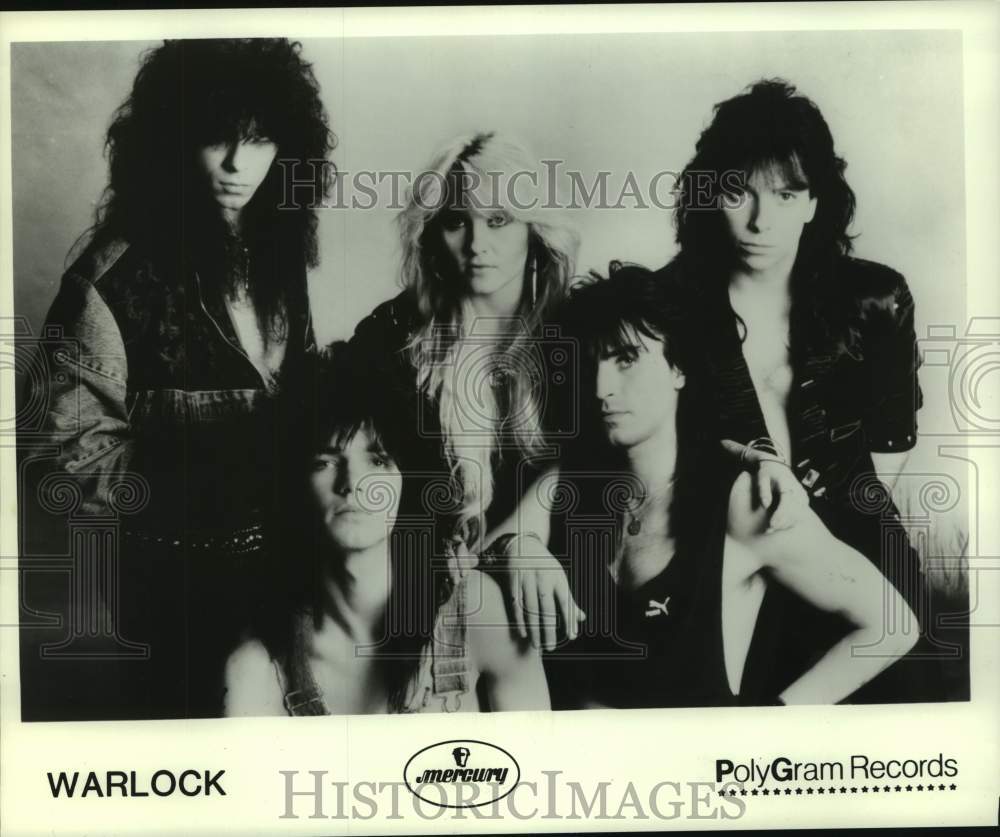 1986 Press Photo Members of the rock group &quot;Warlock&quot; - hcp10080- Historic Images