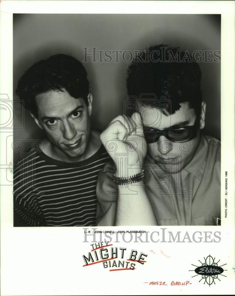 1997 Press Photo John Linnell, John Flansburgh of &quot;They Might be Giants&quot;- Historic Images