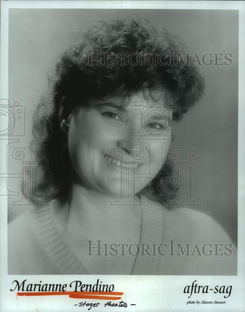 1989 Press Photo Actress Marianne Pendino of Stages Theater - hcp10138- Historic Images