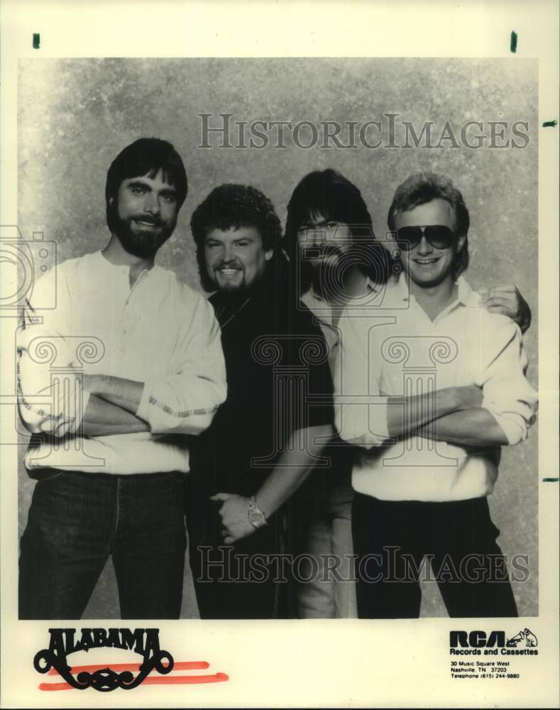 1986 Press Photo Rock group Alabama - hcp10157- Historic Images