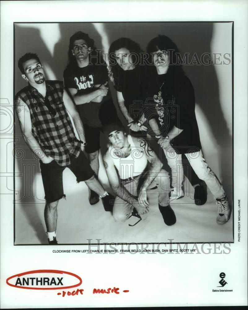 1992 Press Photo Members of the rock music group &quot;Anthrax&quot; - hcp10164- Historic Images