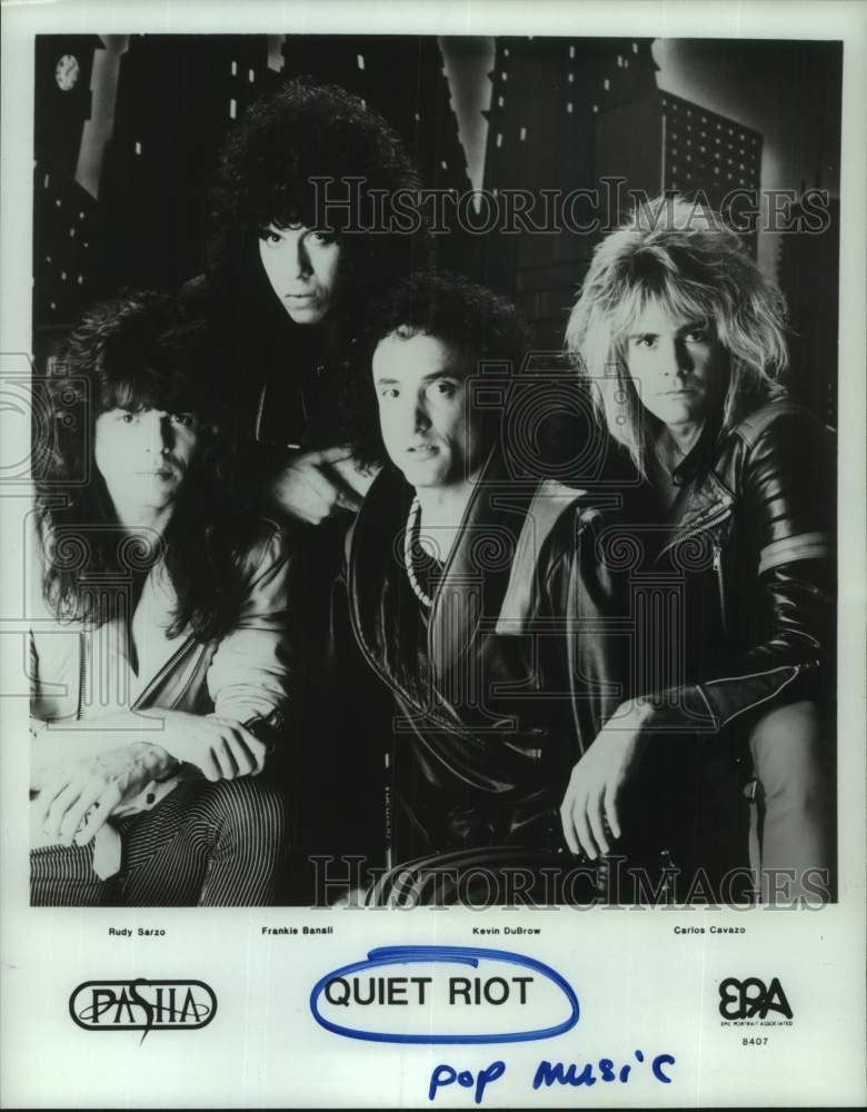 1984 Press Photo Members of the musical group "Quiet Riot" - hcp10167- Historic Images