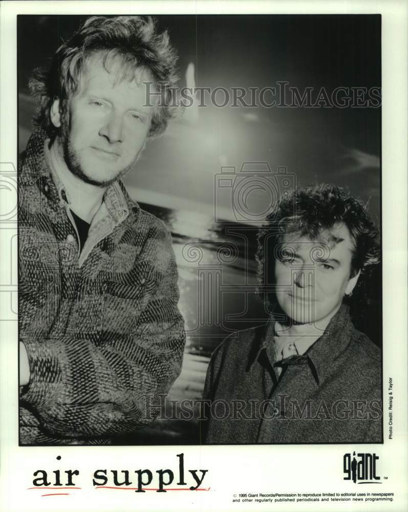 1995 Press Photo Members of the musical group &quot;Air Supply&quot; - hcp10177- Historic Images