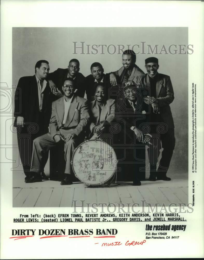 1993 Press Photo Members of the musical group &quot;Dirty Dozen Brass Band&quot;- Historic Images