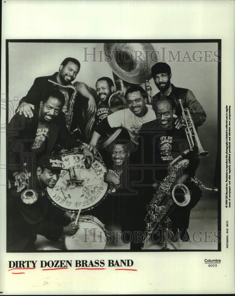 1990 Press Photo Members of the musical group &quot;Dirty Dozen Brass Band&quot;- Historic Images