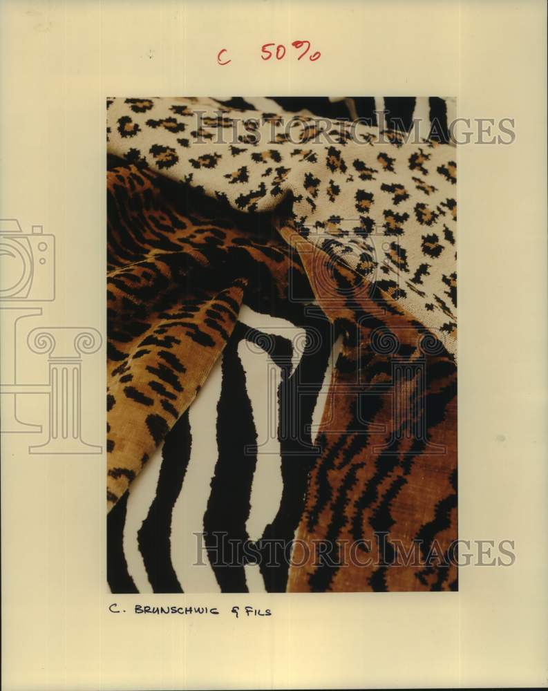 1993 Press Photo Animal print fabrics by C. Brunschwig & Fils - hcp10239- Historic Images