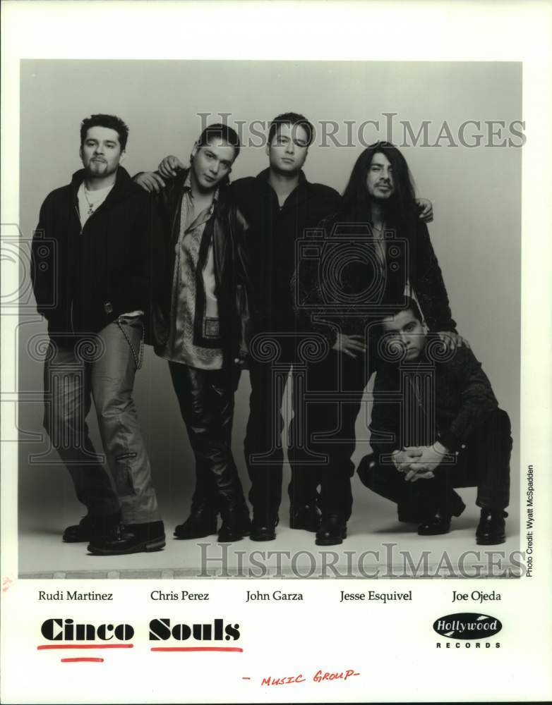 1998 Press Photo Music Group &quot;Cinco Souls&quot; - hcp10280- Historic Images