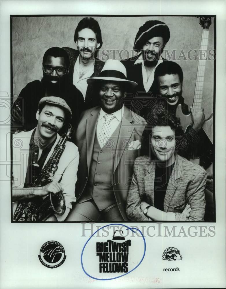 1986 Press Photo Blues Group &quot;Big Twist &amp; The Mellow Fellows&quot; - hcp10308- Historic Images