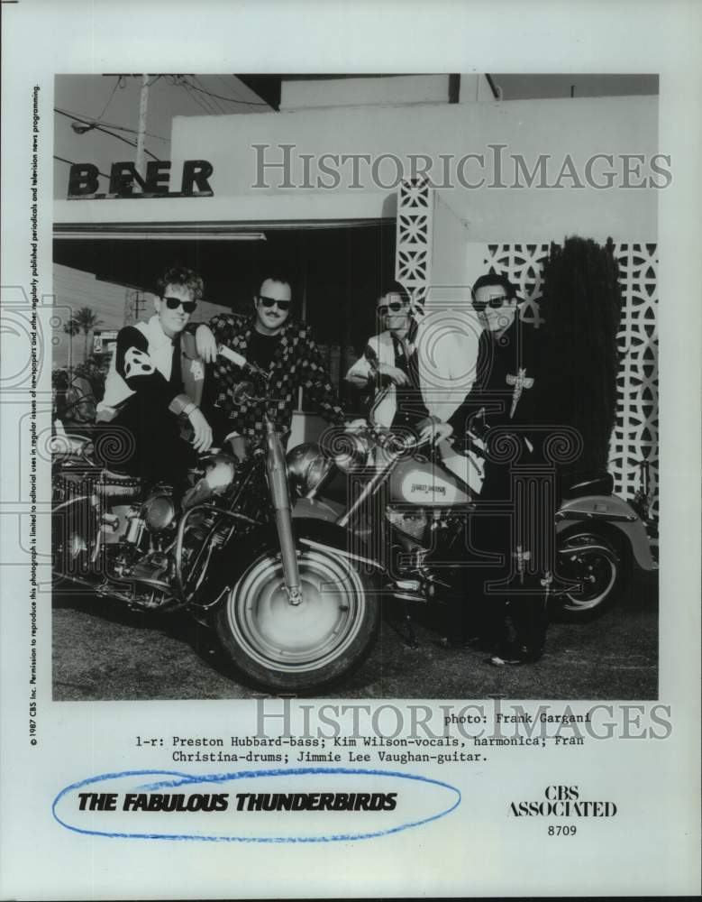 1987 Press Photo Music Group &quot;The Fabulous Thunderbirds&quot; - hcp10332- Historic Images