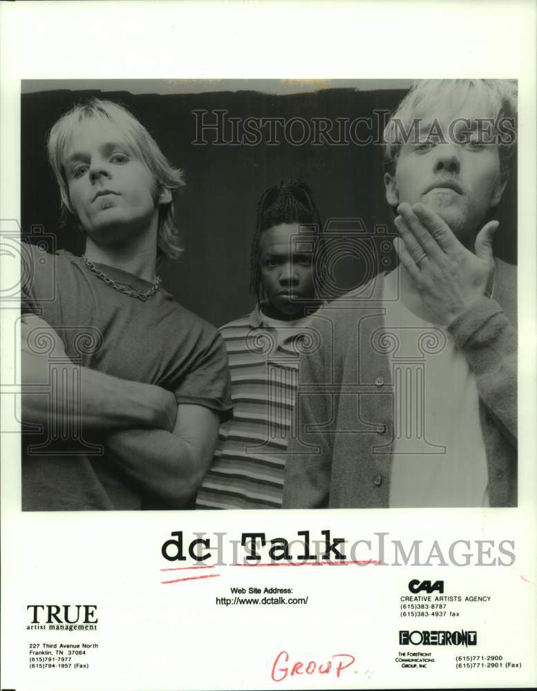 1996 Press Photo Music Group &quot;DC Talk&quot; - hcp10337- Historic Images