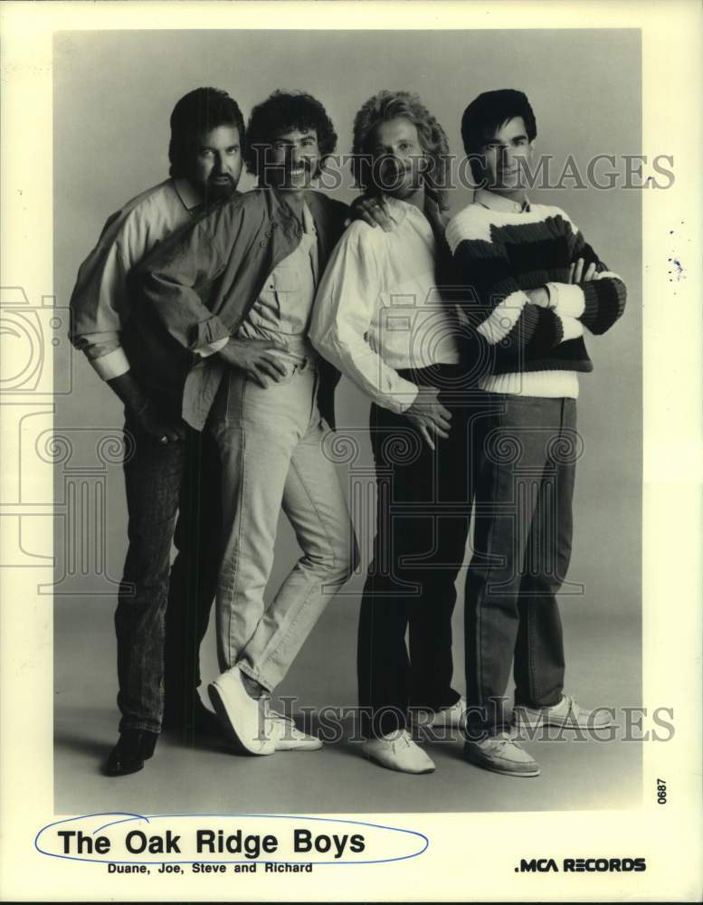 1987 Press Photo The Oak Ridge Boys - Duane, Joe, Steve and Richard - hcp10378- Historic Images