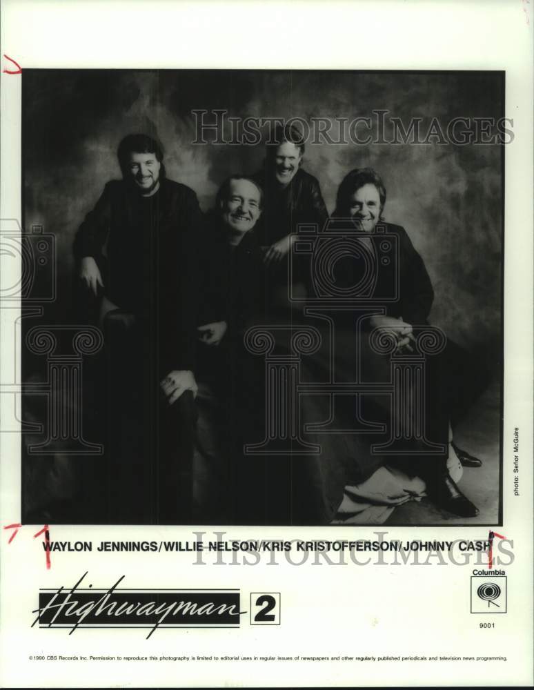 1990 Press Photo Highwayman 2 country music group members - hcp10380- Historic Images