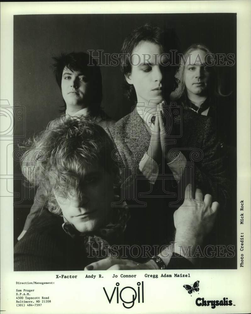 1987 Press Photo Rock group &quot;Vigil&quot; - hcp10420- Historic Images