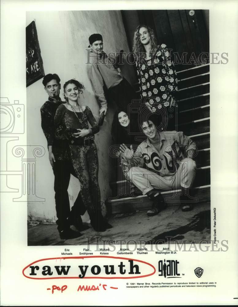 1991 Press Photo Pop music group &quot;Raw Youth&quot; - hcp10439- Historic Images