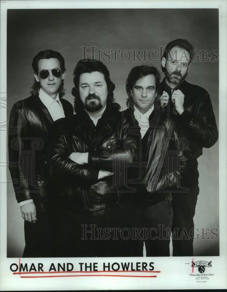 1990 Press Photo Music group &quot;Omar and the Howlers&quot;. - hcp10446- Historic Images