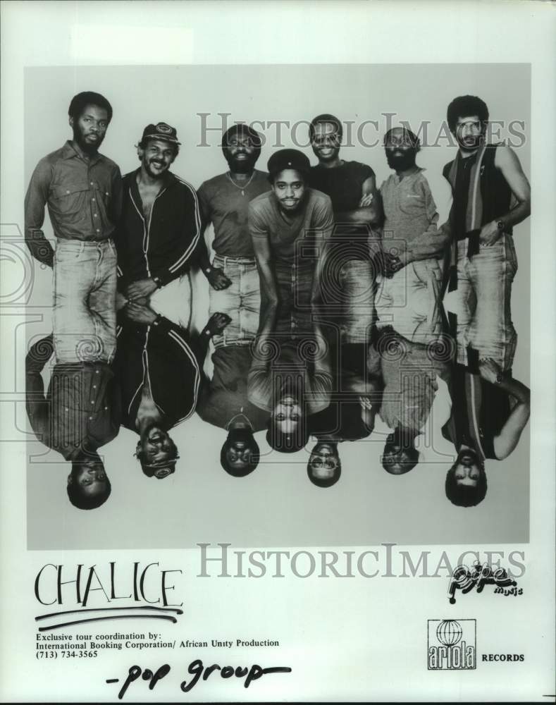 1985 Press Photo Pop music group &quot;Chalice&quot;. - hcp10454- Historic Images