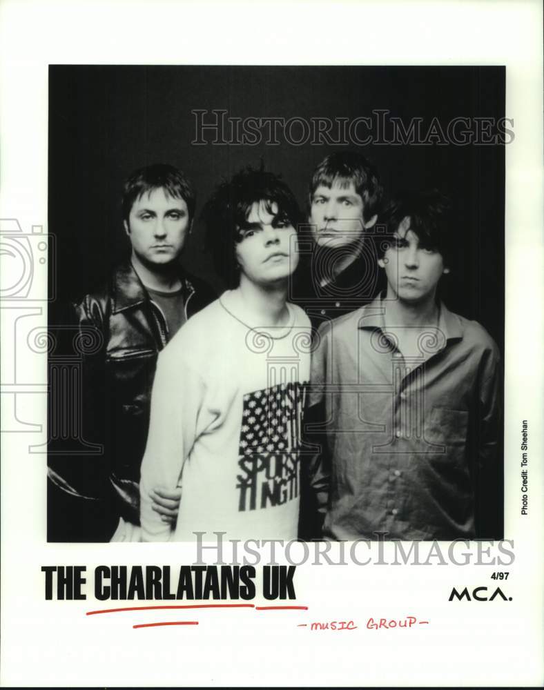 1997 Press Photo Music Group &quot;The Charlatans UK&quot;. - hcp10457- Historic Images