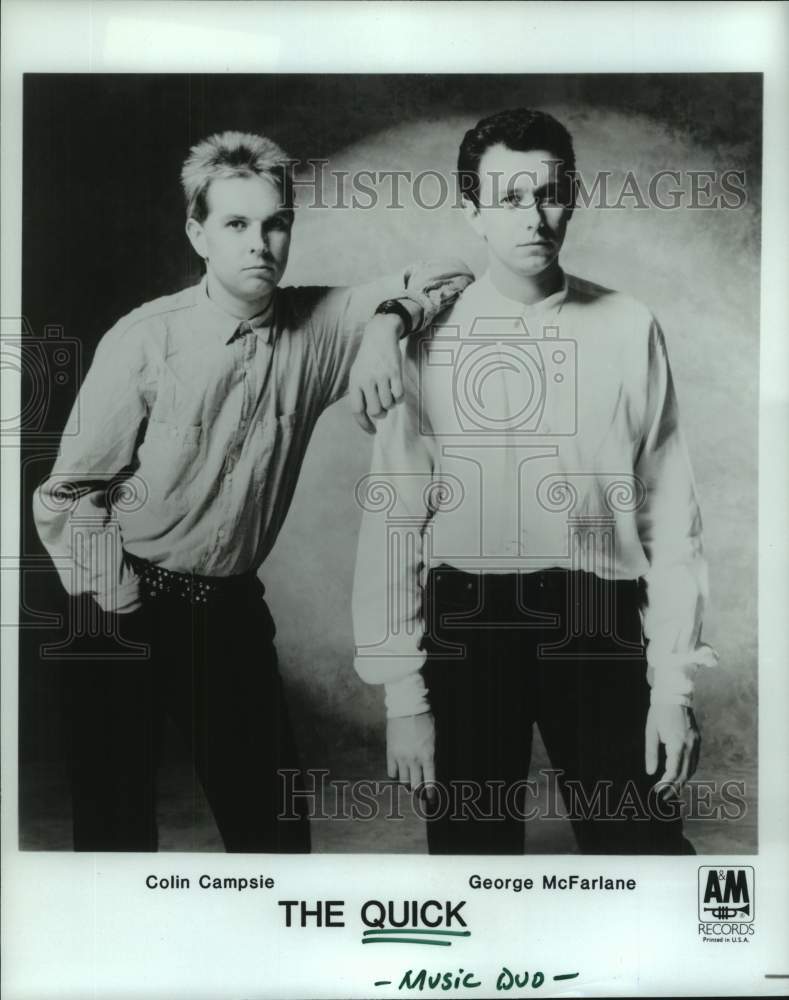 1986 Press Photo The Quick Music Duo, Colin Campsie and George McFarlane- Historic Images