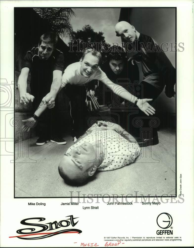 1997 Press Photo American metal band Snot - hcp10510- Historic Images