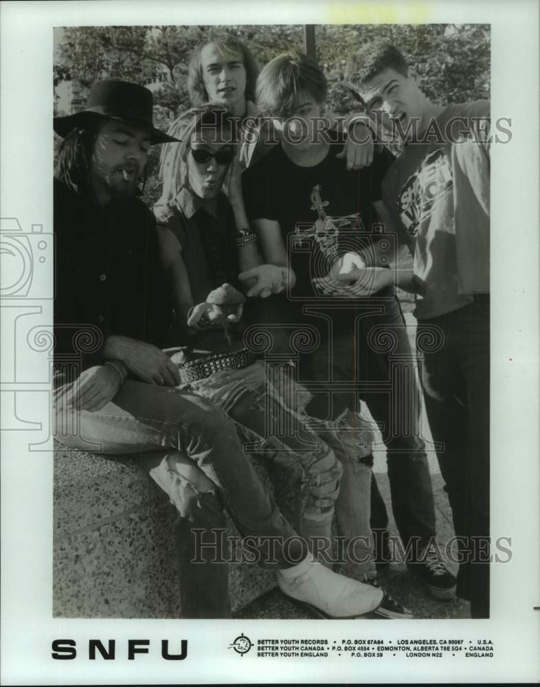 1986 Press Photo SNFU - Canadian punk band - hcp10512- Historic Images