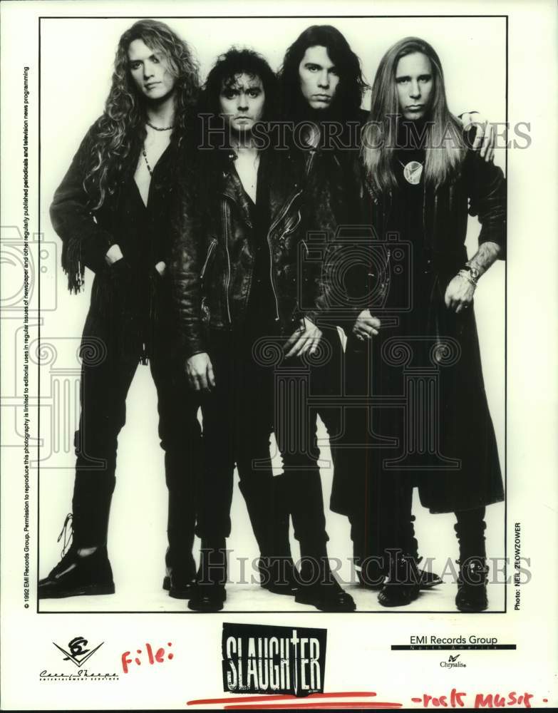 1992 Press Photo The rock band Slaughter - hcp10519- Historic Images