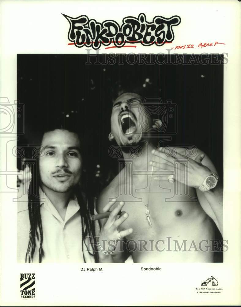 1997 Press Photo DJ Ralph M. and Sondoobie of &quot;Funkdoobiest&quot;. - hcp10550- Historic Images