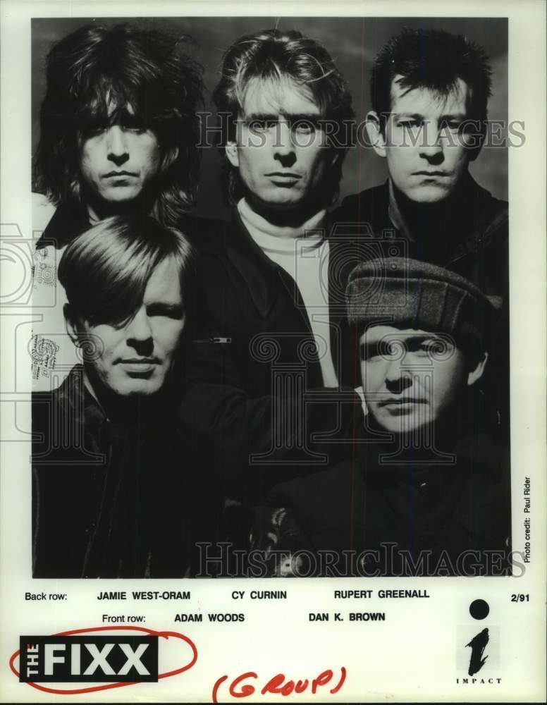 1991 Press Photo Members of music group &quot;The Fixx&quot;. - hcp10551- Historic Images