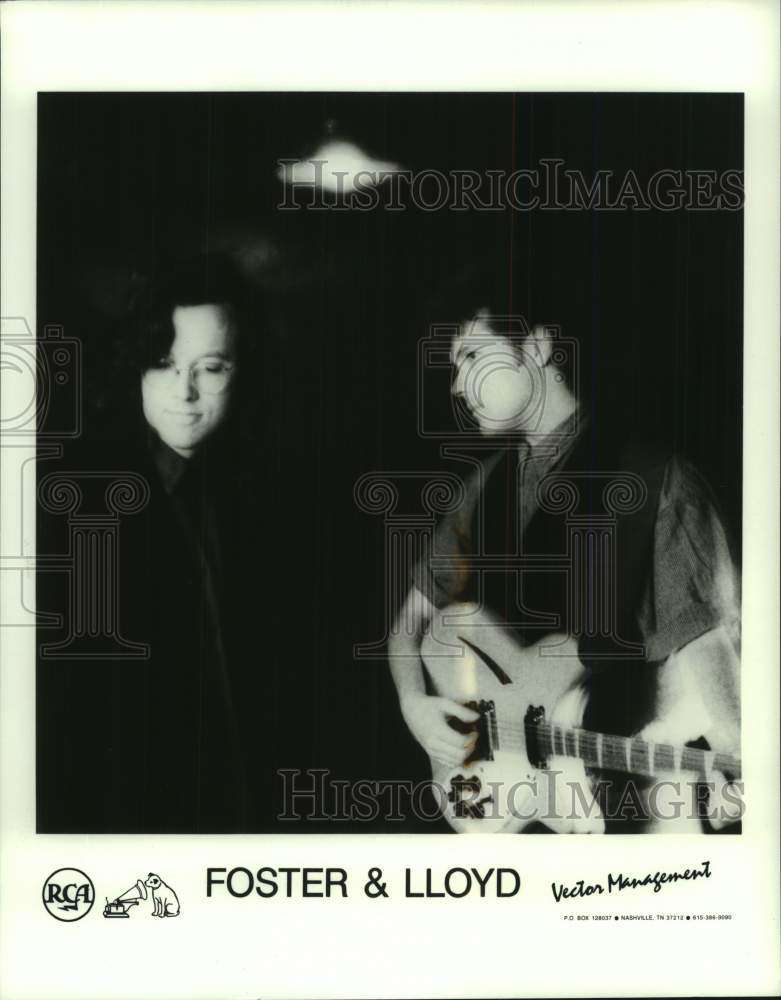 1989 Press Photo Foster &amp; Lloyd - country music duo - hcp10558- Historic Images