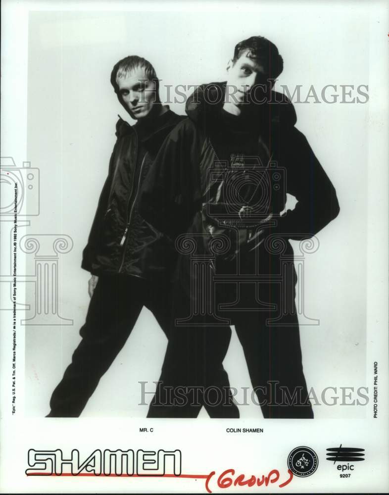 1992 Press Photo Shamen Music Group, Mr. C and Colin Shamin - hcp10568- Historic Images