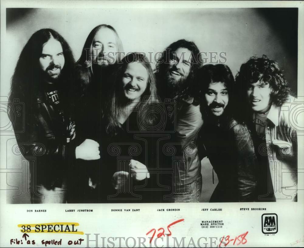 1982 Press Photo Members of the Southern rock band .38 Special - hcp10730- Historic Images