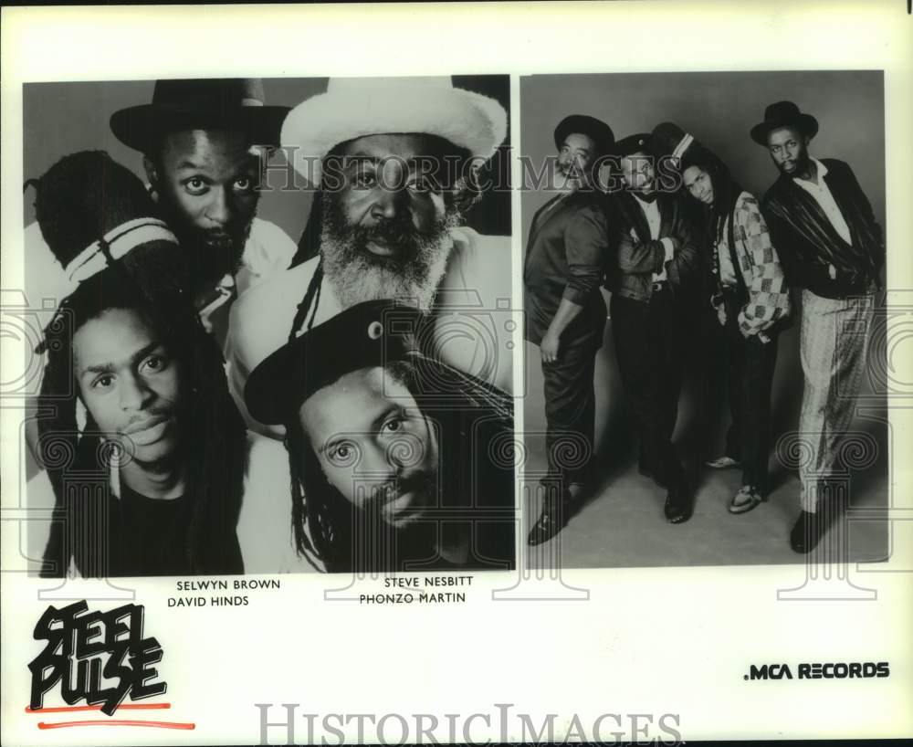 1989 Press Photo Members of music group &quot;Steel Pulse&quot;. - hcp10754- Historic Images