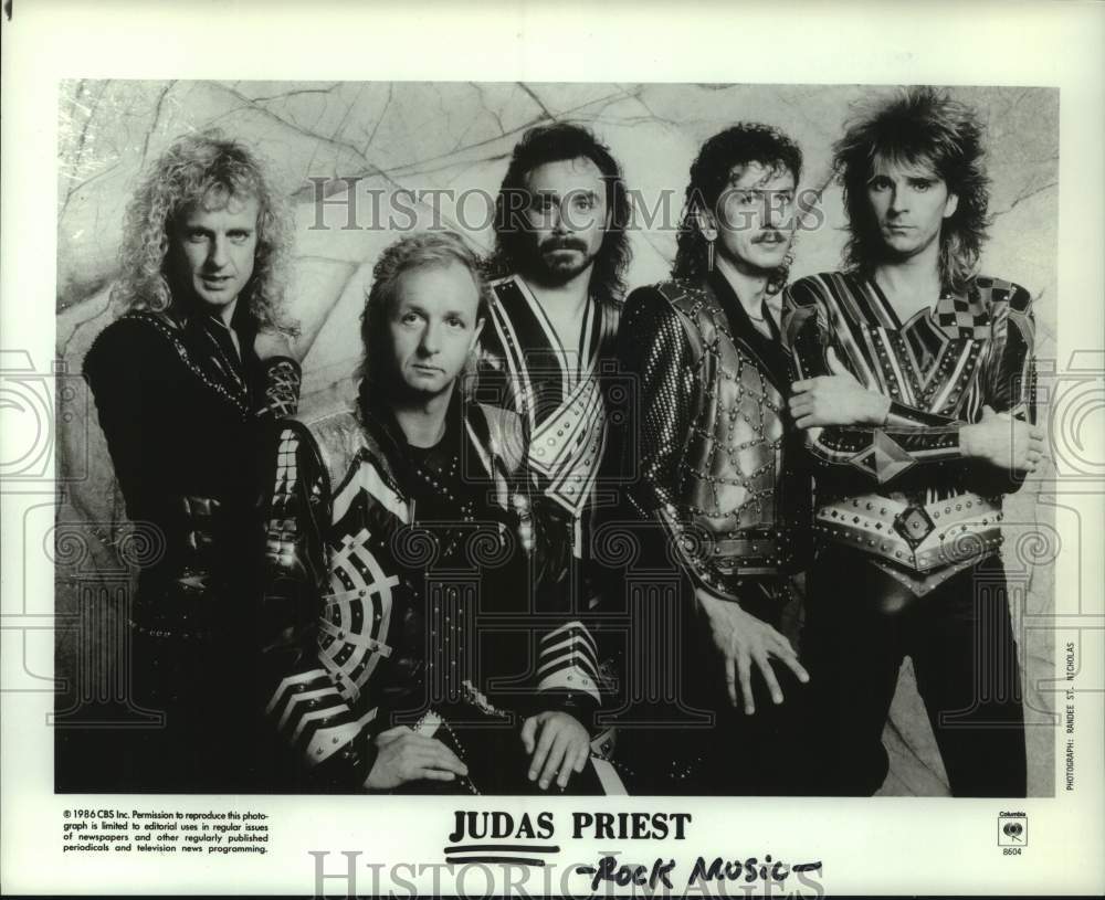 1986 Press Photo Rock Music Group, Judas Priest - hcp10796- Historic Images