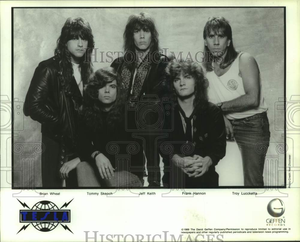 1989 Press Photo Members of the rock group Tesla - hcp10806- Historic Images