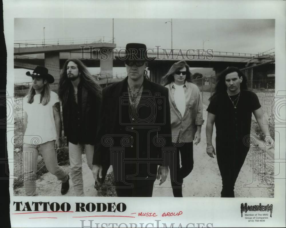 1995 Press Photo Music Group &quot;Tattoo Rodeo&quot; - hcp10922- Historic Images