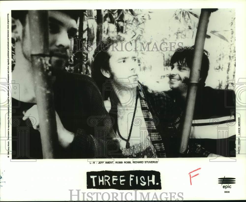 1996 Press Photo Rock Group &quot;Three Fish&quot; - hcp10937- Historic Images