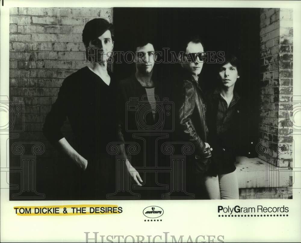 1983 Press Photo Pop Music Group &quot;Tom Dickie &amp; The Desires&quot; - hcp10962- Historic Images