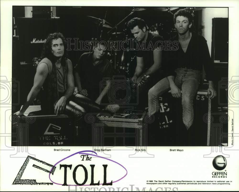 1988 Press Photo Rock Group &quot;The Toll&quot; - hcp10969- Historic Images