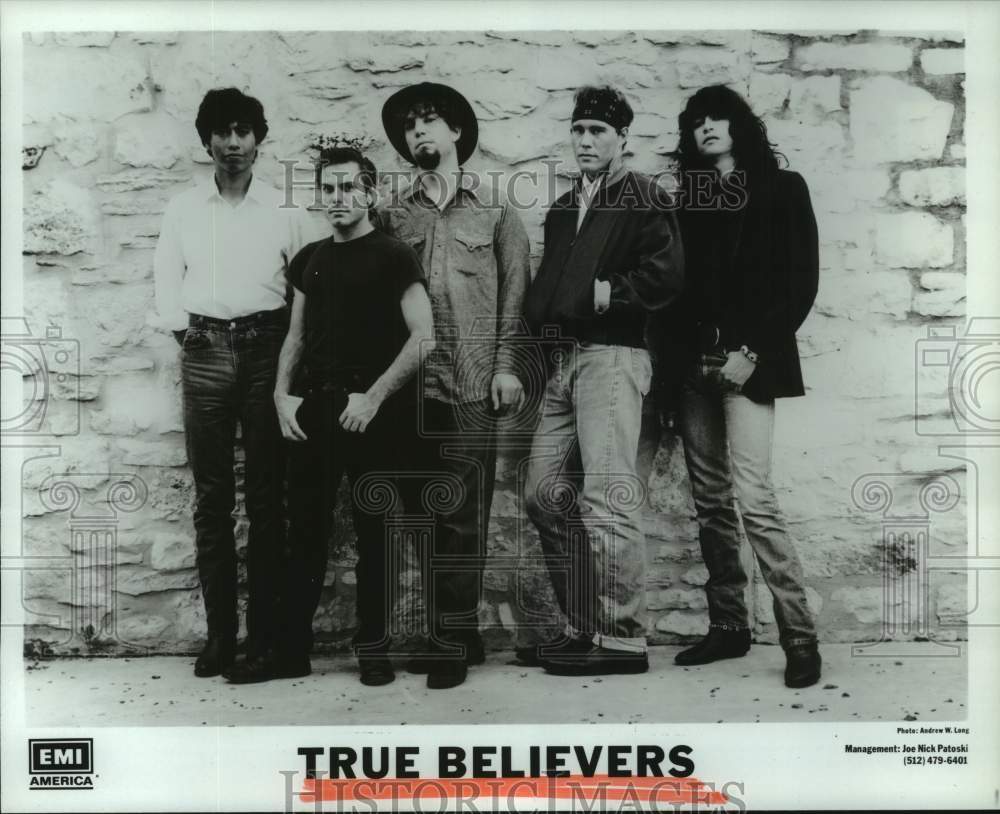 1987 Press Photo Members of the music group &quot;True Believers&quot; - hcp10979- Historic Images