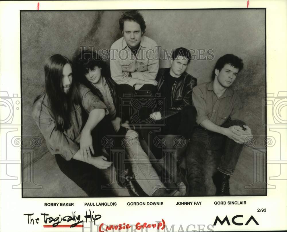 1993 Press Photo Members of the music group The Tragically Hip - hcp11002- Historic Images