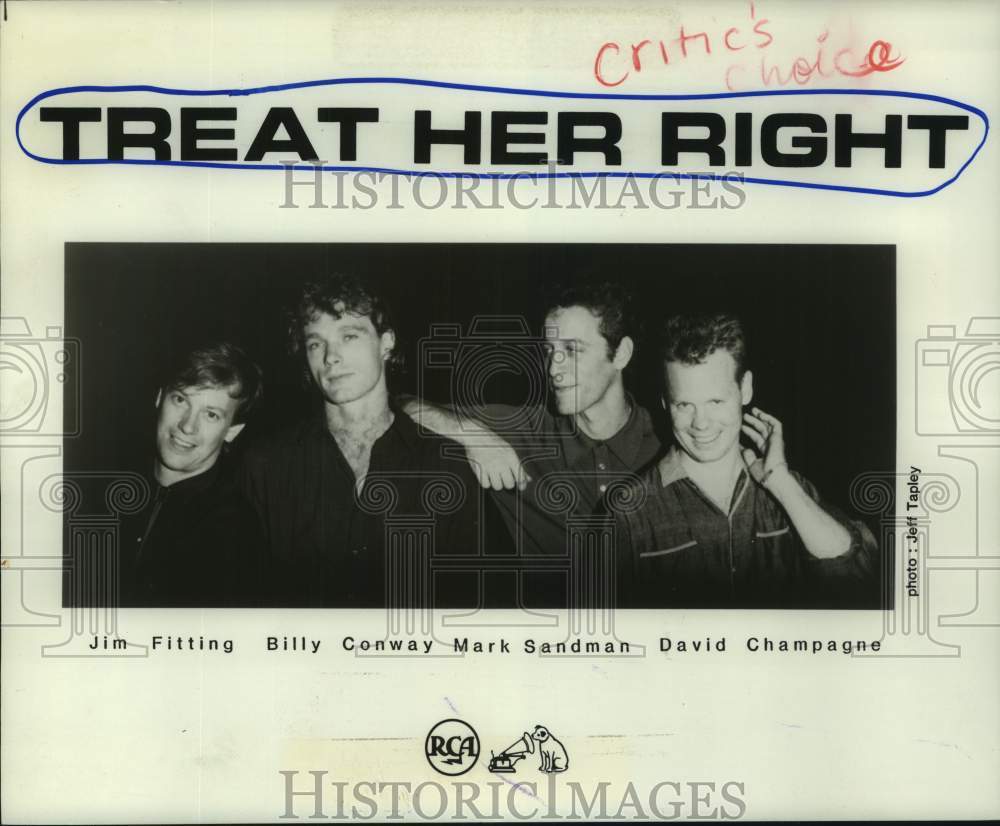 1989 Press Photo Treat Her Right - blues rock band - hcp11012- Historic Images