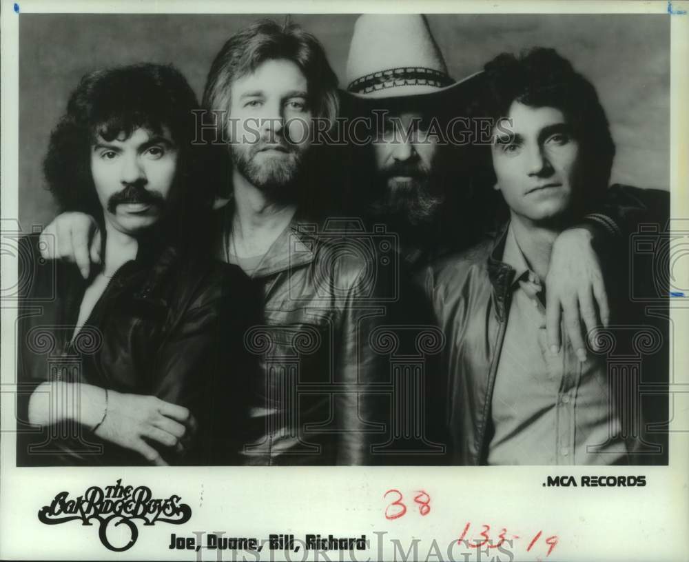 1981 Press Photo The Oak Ridge Boys: Joe, Duane, Bill, Richard - hcp11015- Historic Images