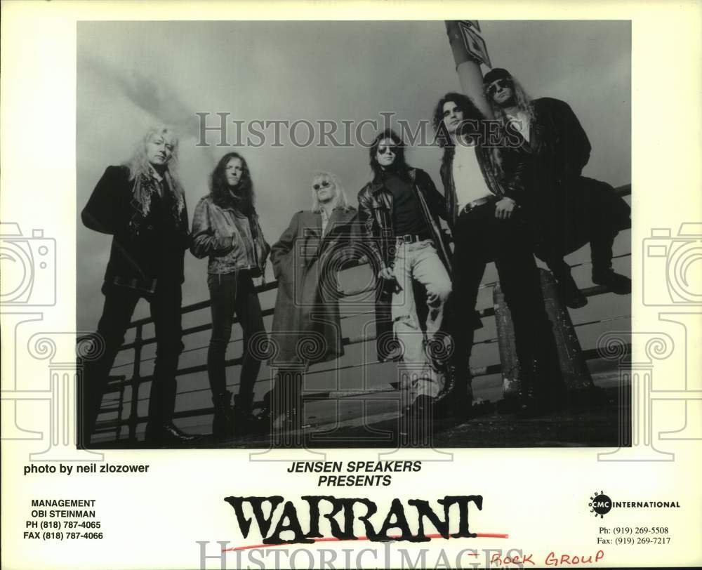 1995 Press Photo Members of the rock music group Warrant - hcp11022- Historic Images