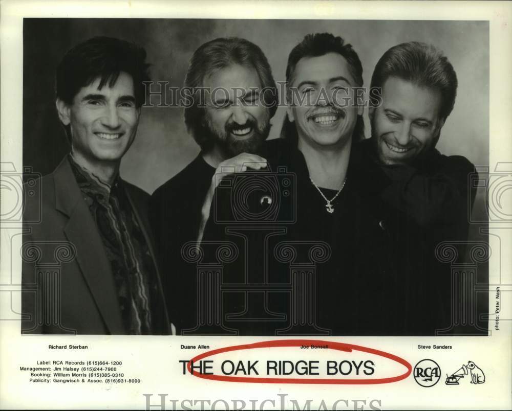 1992 Press Photo Members of the music group The Oak Ridge Boys - hcp11033- Historic Images