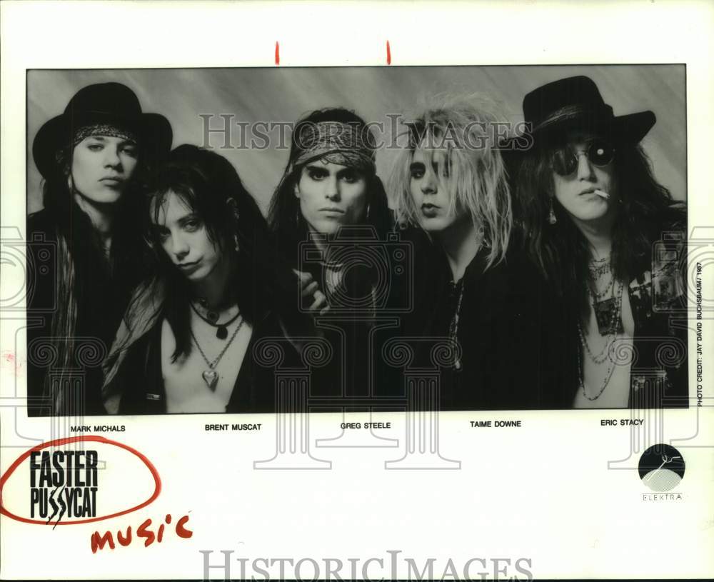 1987 Press Photo Members of the music group Faster Pussycat - hcp11089- Historic Images