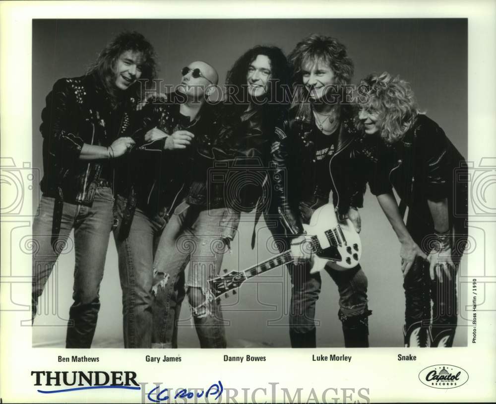 1990 Press Photo Members of the music group Thunder - hcp11147- Historic Images