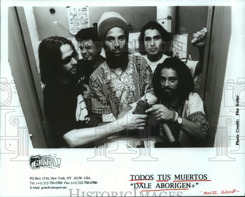 1997 Press Photo Members of the music group Todos Tus Muertos &quot;Dale Aborigen+&quot;- Historic Images