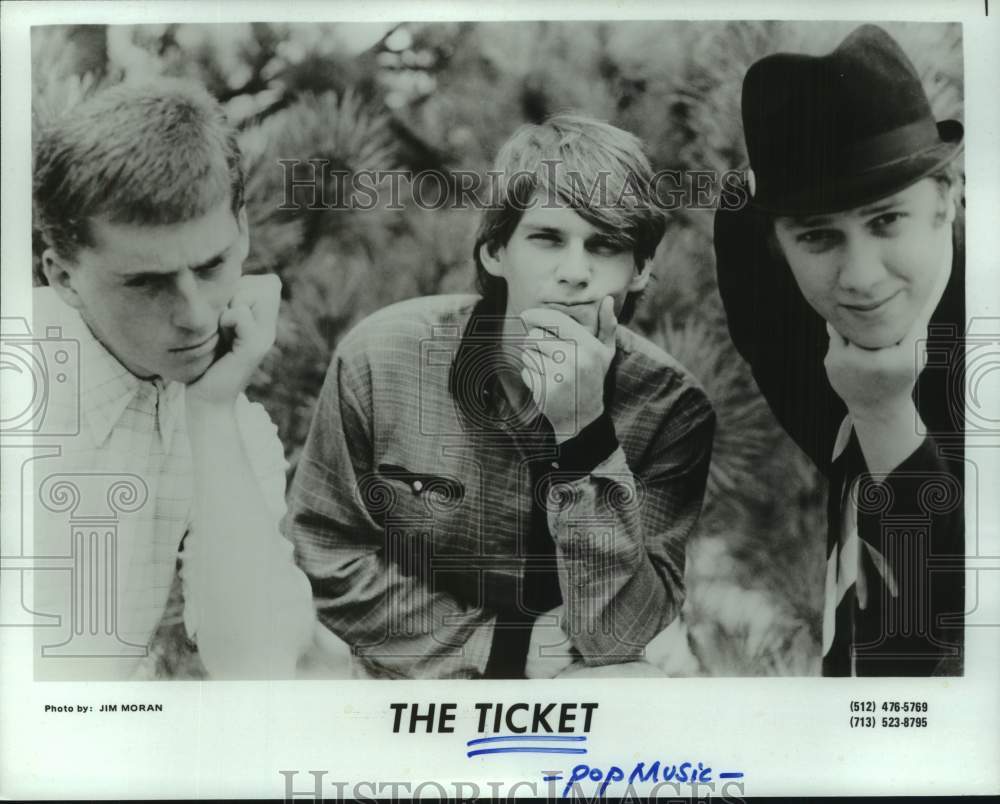 1986 Press Photo Members of the pop music group The Ticket - hcp11158- Historic Images